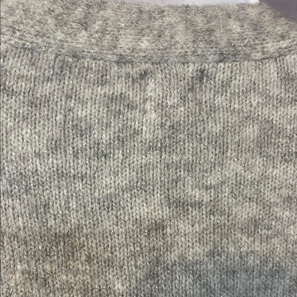 A New Day Cozy Gray Knit Cardigan Sweater- statement bell sleeves-Sz M - Picture 7 of 11